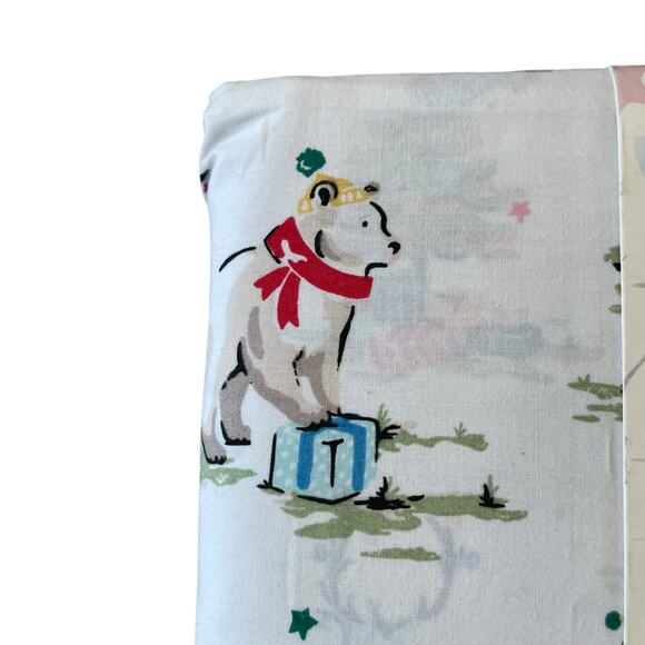 Cath Kidston London 4pc FULL Sheet Set Christmas Animals Cream Cotton NEW - Picture 6 of 15